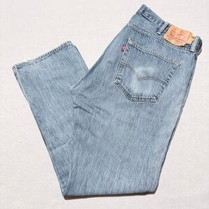 Levi's Original 501 Jeans Men's Blue Denim Classic Straight Button Fly - 40X32